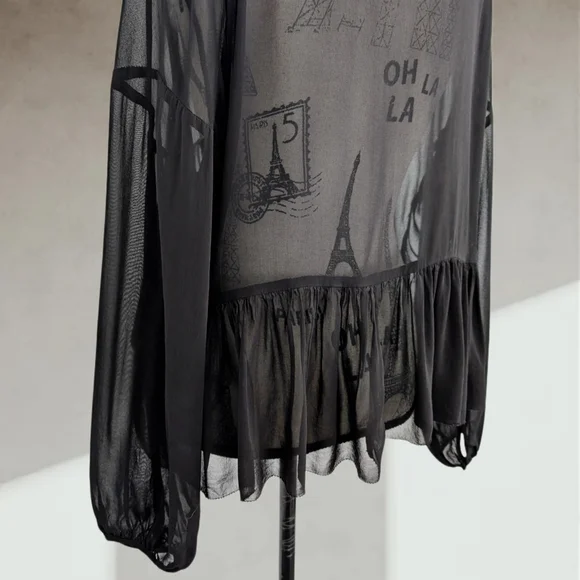 WILFRED sheer long sleeve blouse - Picture 4 of 5